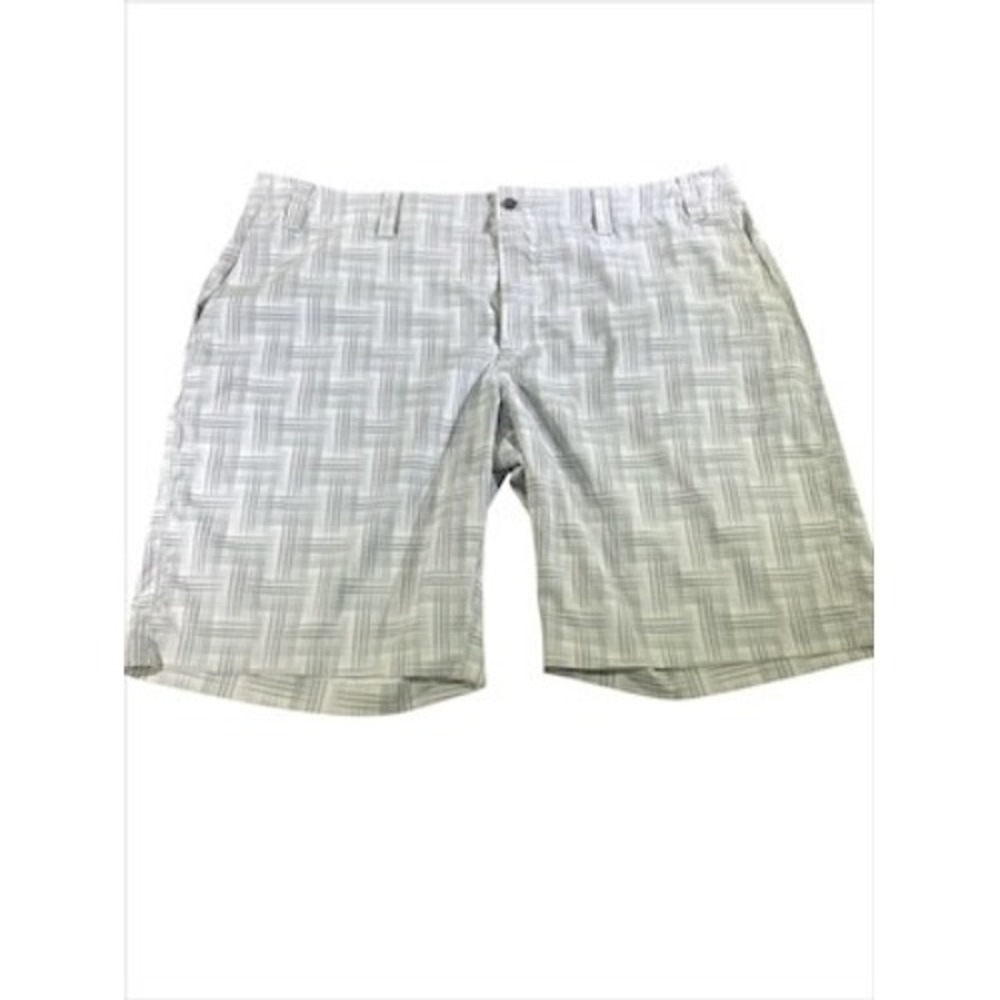 Callaway 40 Golf Shorts Men's Flat Front Woven Gray Patterned Athletic